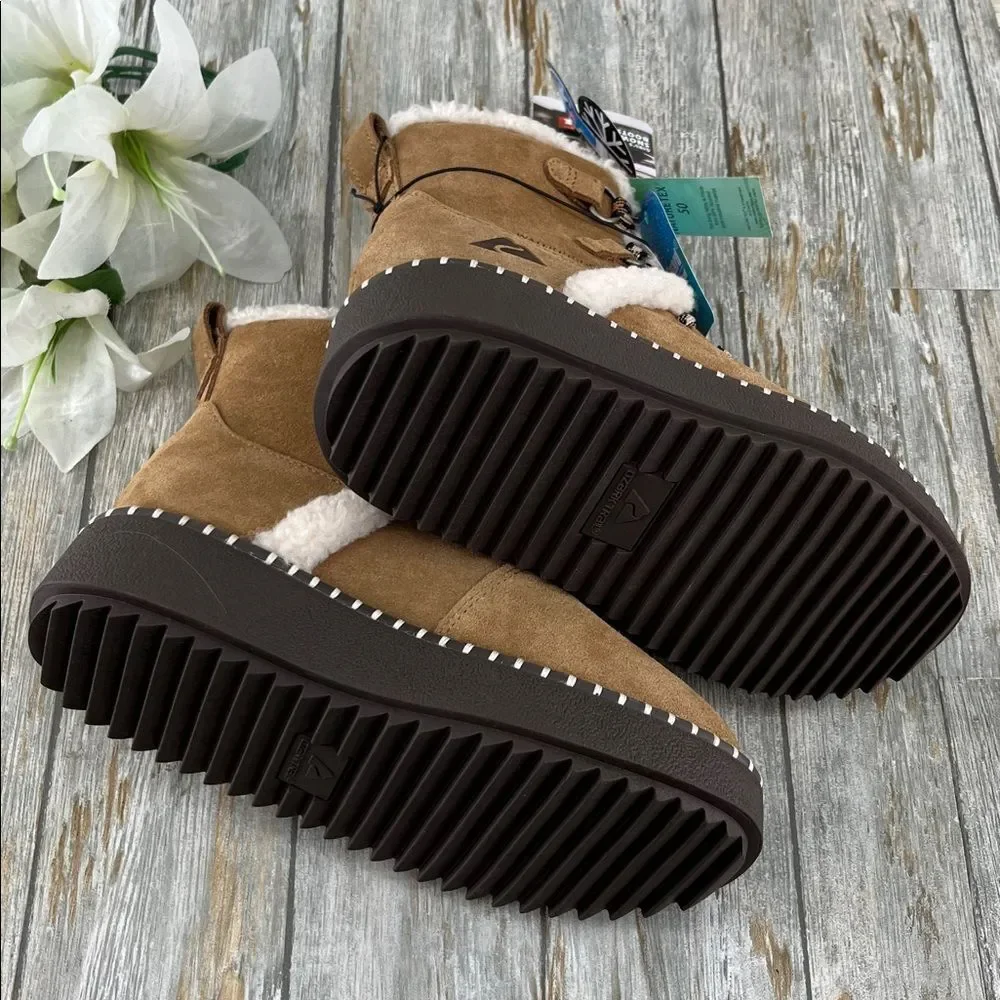 Little Girls Platform Winter Leather Boots Shoes Size 2
